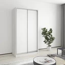 Шафа-купе дводверна MebelStar Стандарт AL 2ДСП 110x60x210 см Аляска білий (MBS-2298)