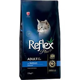 Сухий корм для котів Reflex Plus з лососем 15 кг