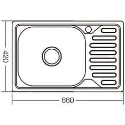 Кухонна мийка Zerix Z6642-08-180D decor ZX1601, Decor - мініатюра 2