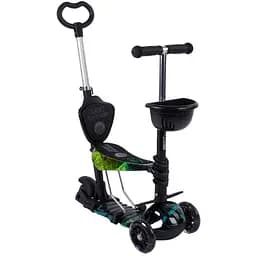 Самокат детский 5 в 1 Best Scooter 63-72х54х14 см Черный 000255071