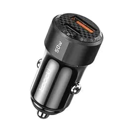Зарядное для машины - Автоадаптер Toocki 50W PD3.0+QC3.0 1U (30 W) + 1C (20 W) TQ-CC25