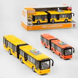 Автобус, WY913AB, інерційний, музичний, світло, відчиняються двері (В асортименті) - мініатюра 2