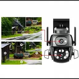Камера відеоспостереження зовнішня камера вулична подвійна чорна WIFI DOUL CAM Q-821 FULL-HD 4Mp - мініатюра 5