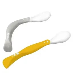 Еластичні ложечки для дітей BabyOno, сірий з жовтим, 2 шт. (1066)