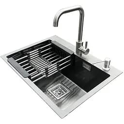 Комплект мийка + змішувач Romzha Arta Nova U-550 BL (B)