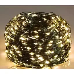 Гірлянда Роса 200м USB 2000 LED на зеленій проволоці Теплий білий