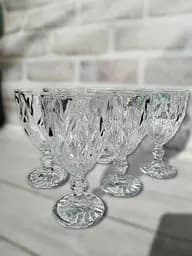 Набір келихів для вина JXCX Ромби 6шт Подарункові скляні фужери для коктейлів 260мл Прозорий