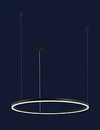 Люстра led світильник кільця підвісна Levistella 918LP450-1 BK 800MM - мініатюра 2