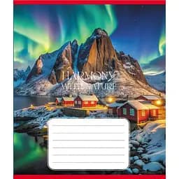 Зошит учнівський "Гармонія з природою" 060-610277K-1 в клітинку, 60 аркушів