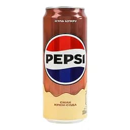 Напій Pepsi крем-сода безалкогольний сильногазований 330 мл