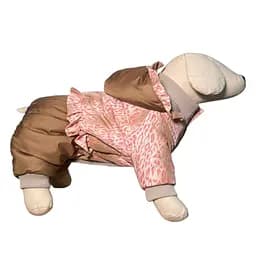 Комбинезон для собак DIEGO mini snow F Розовый леопард - xxs