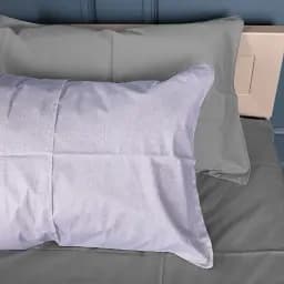 Простирадло MirSon Сатин 22-1380 Grey Gleam 110х160 см (2200010476866) - мініатюра 5