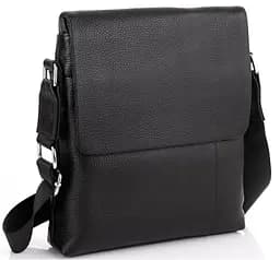 Сумка чоловіча з натуральної шкіри Tiding Bag чорна (SA25F-8878A)