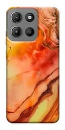 Чехол Demsky Красный коралл мрамор для Motorola Moto G15 4G