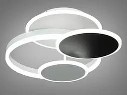 Стельова LED люстра з диммером та підсвічуванням 80 ват Diasha 2122WH+BK - мініатюра 3