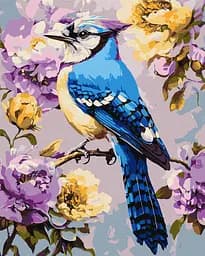 Набір для розпису по номерах Сойка в півоніях, Ideyka, 40x50 см, КНО6711