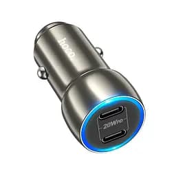 Адаптер автомобільний Tough dual port car charger Z48 2*Type-C 40W коричневий - мініатюра 6