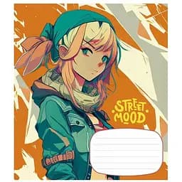 Зошит учнівський Manga style Школярик 018-3272K-2 в клітинку на 18 аркушів