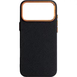 Чехол ArmorStandart LikeCarbon2 SE MagCase для Apple iPhone 17 Pro Max Kevlar Black Orange (ARM89165) [156304]