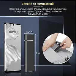 Зовнішня кишеня XON MemoryCase для M.2 NVMe (PCIe) USB 3.1 Type-C Чорний (XSC2C13NV1MG 4340) - мініатюра 8