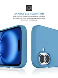 Силиконовый чехол с MagSafe для Apple iPhone 16, ICON2 MagCase, голубой, противоударный, панель с мягкой подкладкой, защита всего корпуса, поддержка беспроводной зарядки, совместим с защитными стеклами и пленками, ArmorStandart (ARM80183) - мініатюра 5