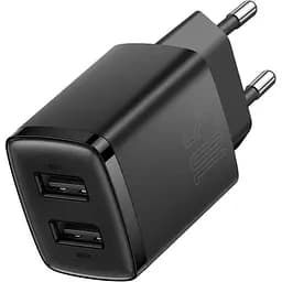 Зарядний пристрій Baseus Compact Charger 2U 10.5W EU black (CCXJ010201)
