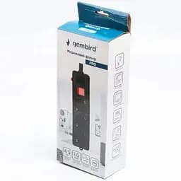 Фільтр живлення Gembird Pro 3 розетки, 4.5м, чорний (SPG3-G-15B-PRO)