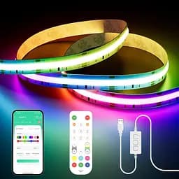 Світлодіодна стрічка AUTIX USB RGB Smart IC COB, 3 м, 5 В, 1800 світлодіодів, кольорова піксельна адресована світлодіодна стрічка