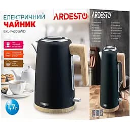 Електрочайник Ardesto EKL-F420BWD Black 2200 Вт 1.7 л - мініатюра 5