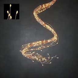 Роса пучок 3 метри 20 ниток Niki Light кінський хвіст з пультом керування 600 Led гірлянда для ялинки на 8 режимів теплий білий - мініатюра 7