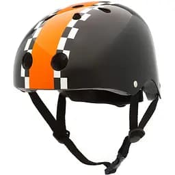 Велосипедний шолом Trybike Coconut, 47-53 см, чорний з помаранчевим (COCO 5S)