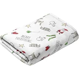 Плед-покривало LeLit Велсофт Новорічне Біле 200х220 см (le2000000261690)