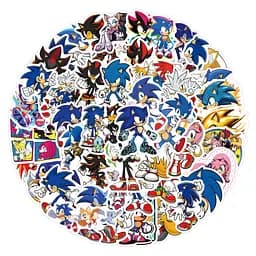 Стікерпак Соник Їжак Набір наклейок GeekLand Sonic the Hedgehog 60 штук