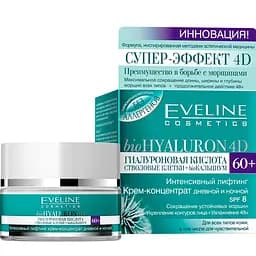 Крем-концентрат Eveline 4D Bio Hyaluron SPF 8, 60+, 50 мл