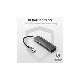 Концентратор Halyx 4-Port USB-A 3.2 Grey Trust (24947_TRUST) - мініатюра 11