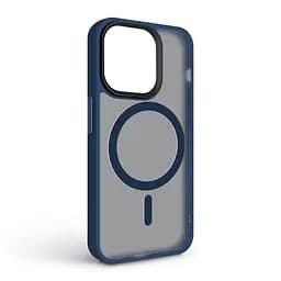 Чехол для Apple iPhone 13 Pro, Uniq MagCase, синий, противоударный, панель-накладка с MagSafe, ударопрочный TPU+PC, с магнитом MagSafe, поддержка полноценной беспроводной зарядки, ArmorStandart (ARM75305) - мініатюра 2