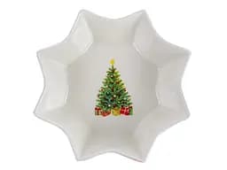 Салатник Lefard Christmas Delight, 23 см, білий з червоним (985-125) - мініатюра 2