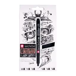 Набор линеров Pigma Micron Black Edition 6 шт.(005-08) Черный Sakura
