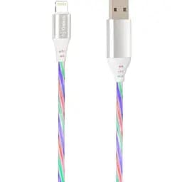 USB кабель Gelius Pro LED RGB GP-UC06i Apple Lightning Silver