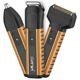 Електробритва триммер Gemei GM-789 3в1 для бороди сіткова акумуляторна