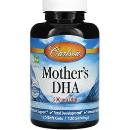 Жирні кислоти Carlson Labs Mother's DHA 120 капсул