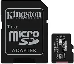 Карта пам'яті Kingston microSDHC/SDXC UHS-I Class 10 Canvas Select Plus SD адаптер 256Gb