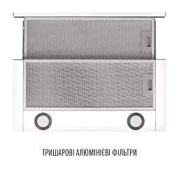 Витяжка телескопічна Perfelli TL 6622 WH 1000 LED - мініатюра 7