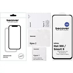 Захисне скло BeCover для Infinix Smart 9 (X6532) 10D Black (712711) - мініатюра 2
