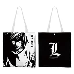 Шопер эко-сумка Тетрадь смерти Эл Лоулайт Death Note L 33 х 37 см двухсторонний