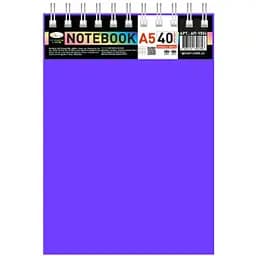 Блокнот А5 Апельсин В-БП5-40 пружина зверху 40 аркушів фіолетовий