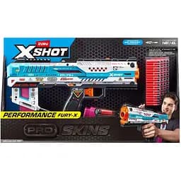 Бластер X-Shot Skins Pro Series Fury-X швидкострільний 40 патронів (36772R) - мініатюра 4