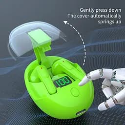 Навушники бездротові блютуз TWS Pro One з боксом для заряджання Green (16507) - мініатюра 3