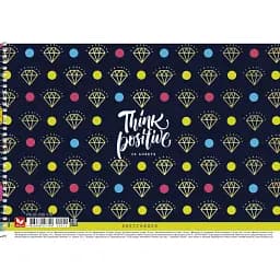 Альбом для малювання Школярик Think Positive бічна спіраль А4 30 аркушів (PB-SC-030-514)