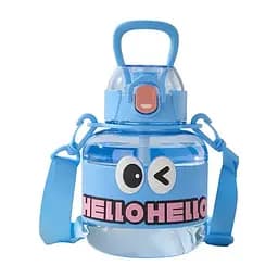 Дитяча пляшка для води HELLO-HELLO 680 мл з ремінцем, блакитний Yiwu HP-14-46BL